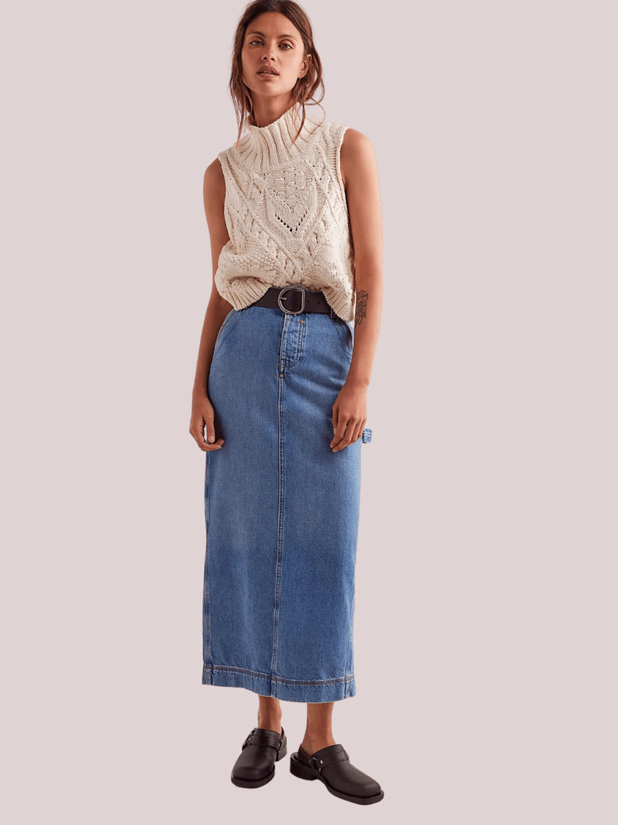 We The Free Francisco Denim Maxi Skirt - Head Over Heels | Twentyseven Toronto