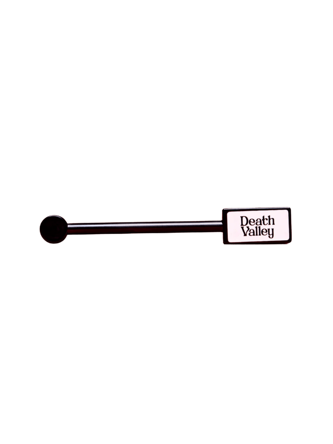 Magnetic wand for magnetic nail polish from Death Valley Nails with 'Death Valley' label on a transparent background | Twentyseven Toronto
