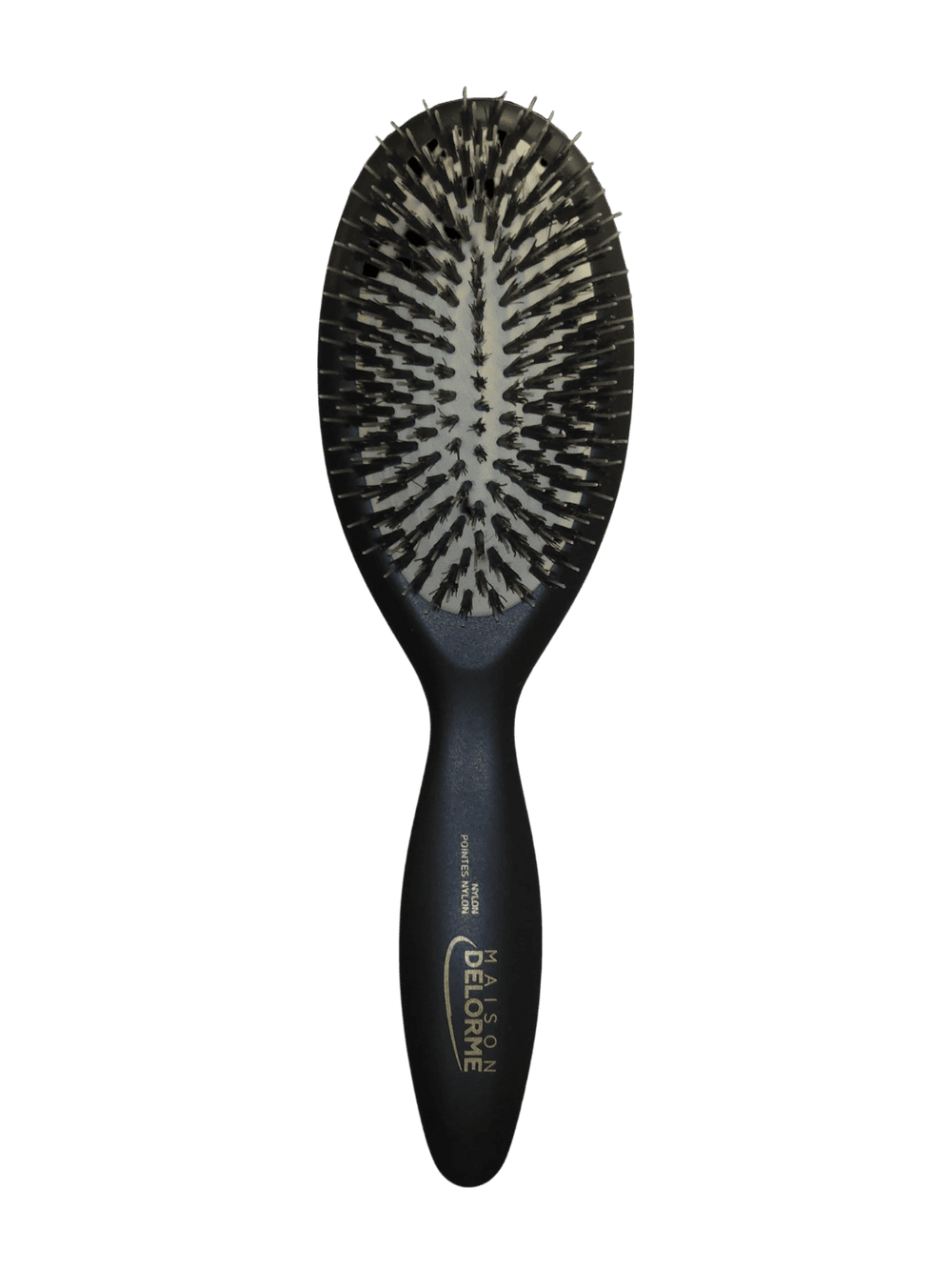 Large black Boar & Nylon Bristle Brush / Sanglier et Pointes Nylon hairbrush by Maison Delorme Canada | Twentyseven Toronto
