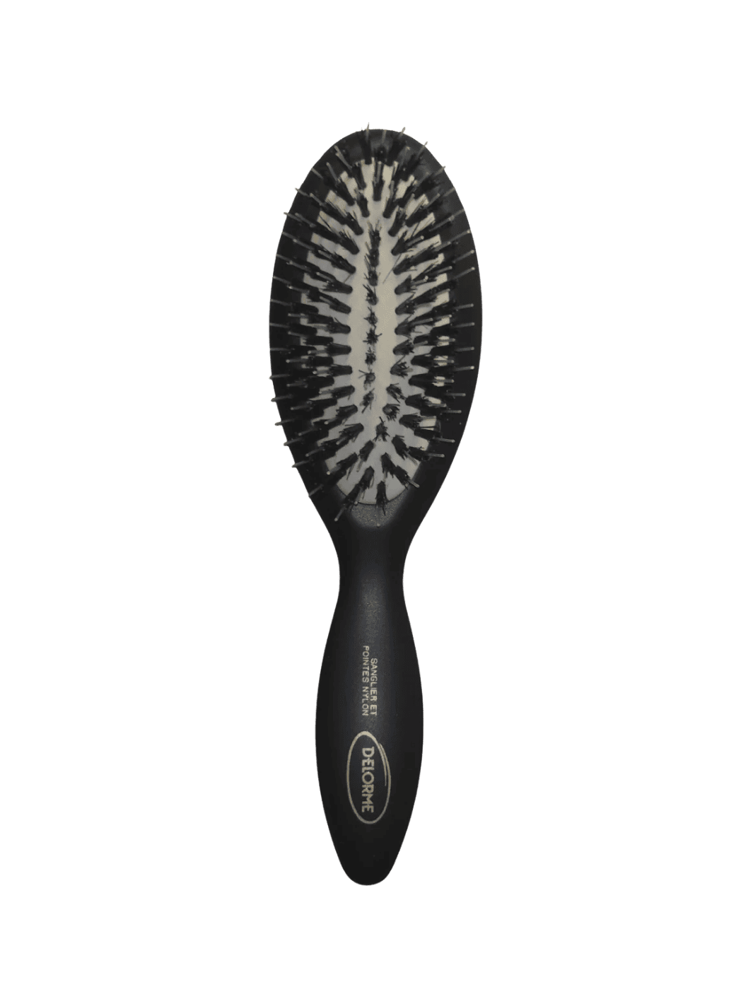 Small black Boar & Nylon Bristle Brush / Sanglier et Pointes Nylon hairbrush by Maison Delorme Canada | Twentyseven Toronto