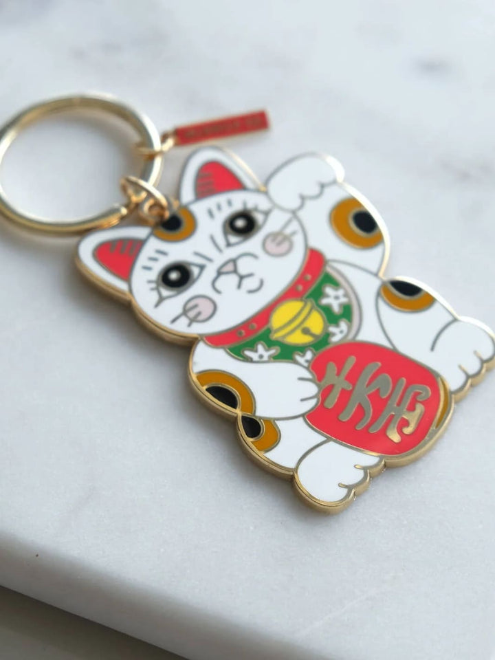 Idlewild Co. Maneki Neko Enamel Keychain | Twentyseven Toronto