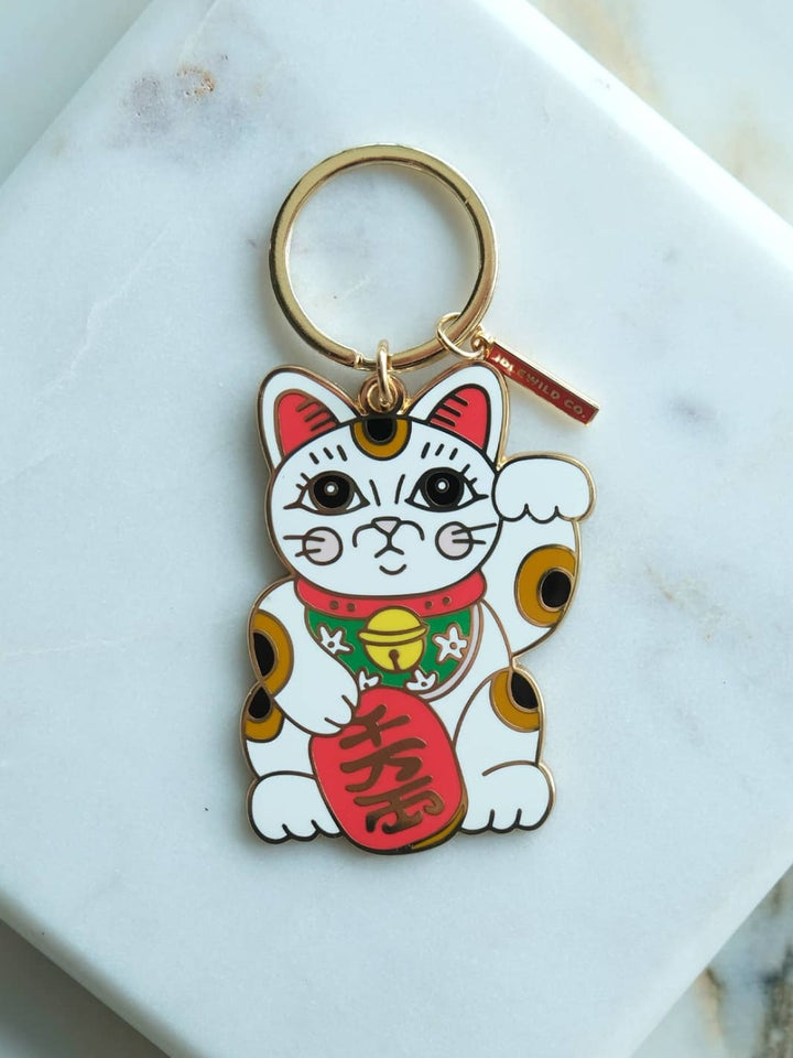 Idlewild Co. Maneki Neko Enamel Keychain | Twentyseven Toronto