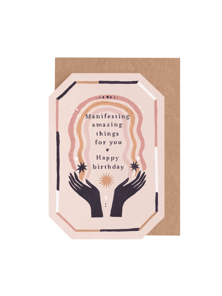 Sister Paper Co. Manifesting Birthday Card | Crystals Card | Affirmation Card | Twentyseven Toronto