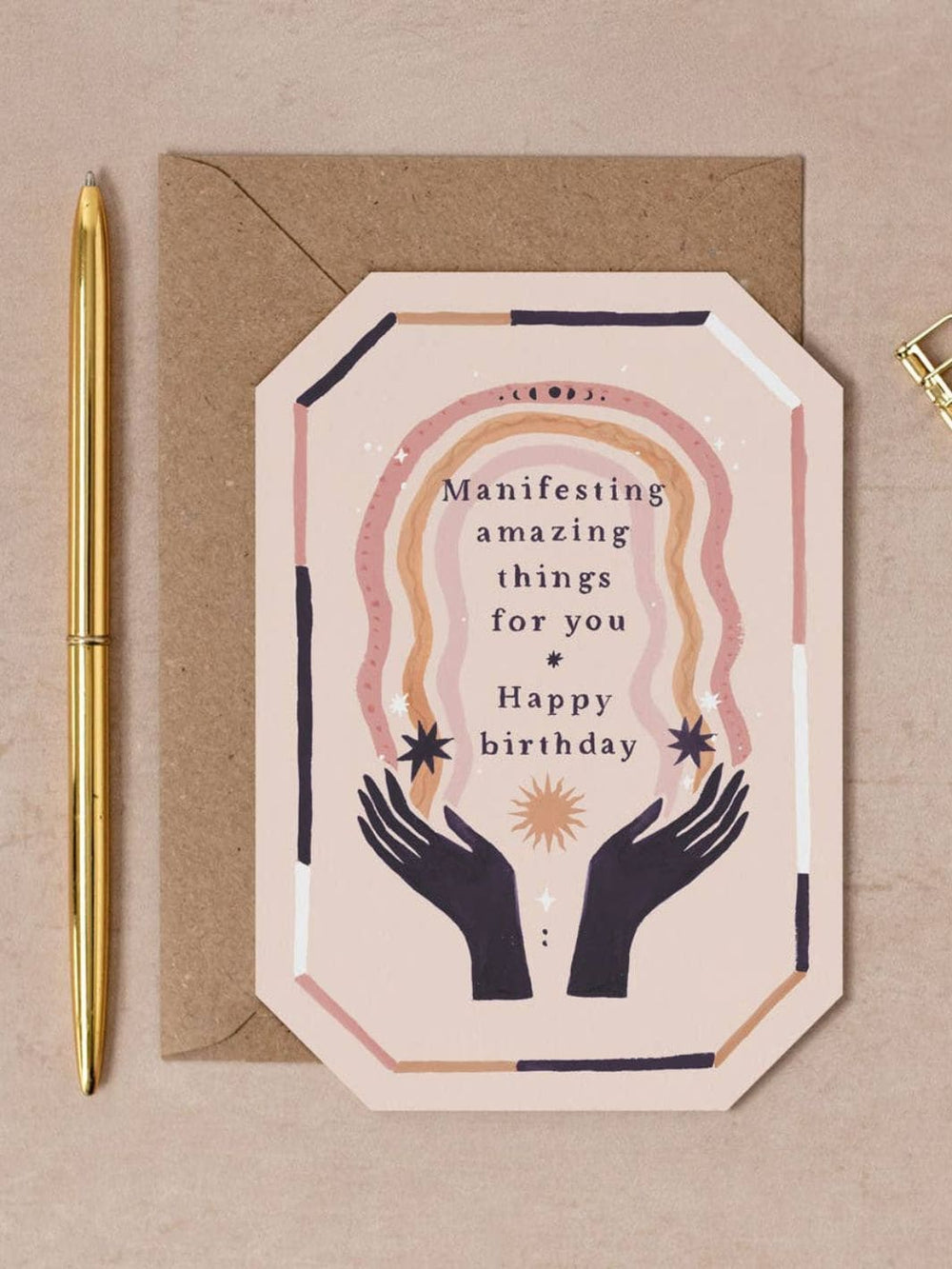 Sister Paper Co. Manifesting Birthday Card | Crystals Card | Affirmation Card | Twentyseven Toronto