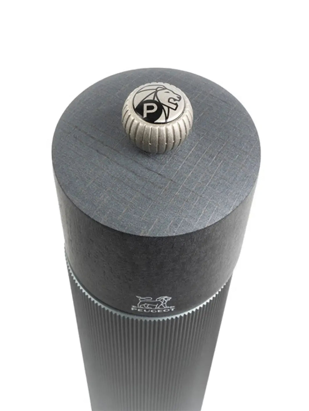 Gray pepper grinder with from Peugeot on a white background | Twentyseven Toronto