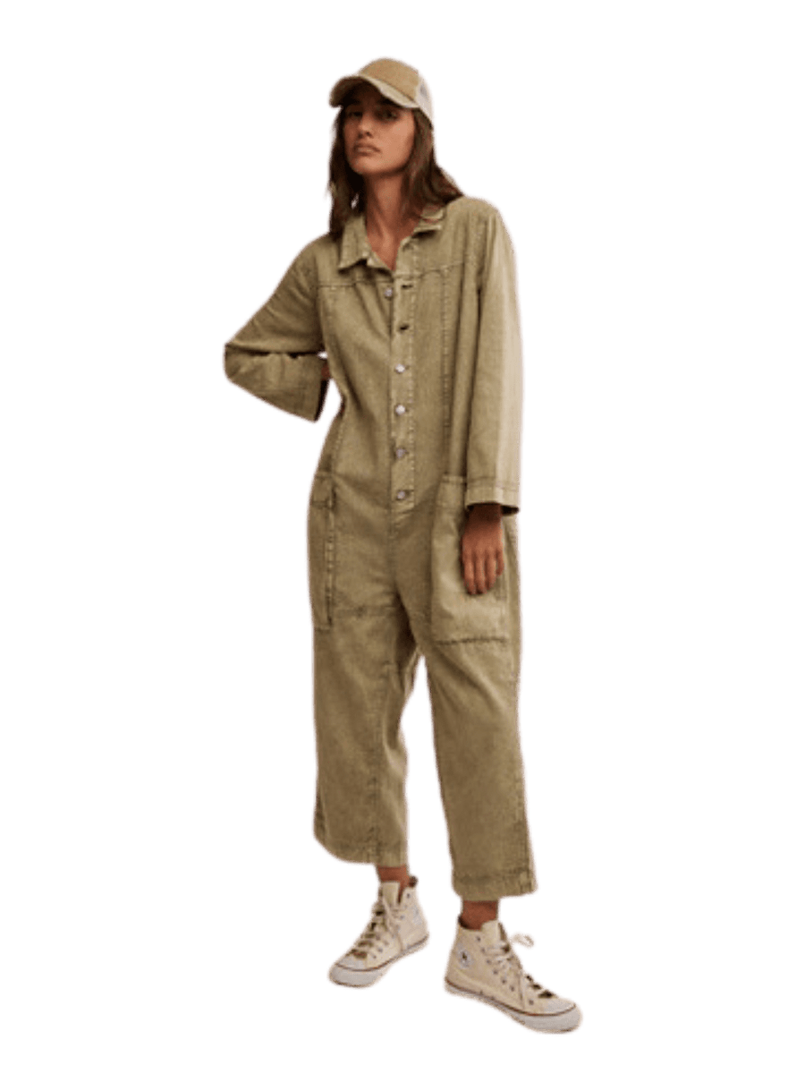 Free People We The Free Margarita Jumpsuit in Calliste Green | Twentyseven Toronto