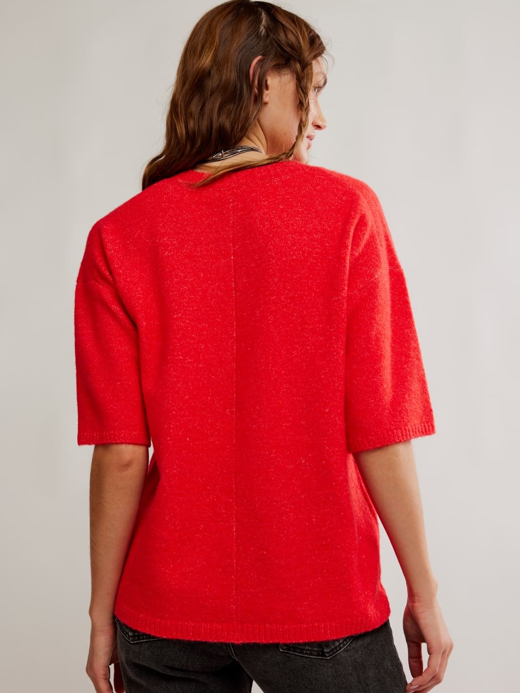 Free People Margot SoftSpun Sweater Tee in Cherry Pop Melange | Twentyseven Toronto