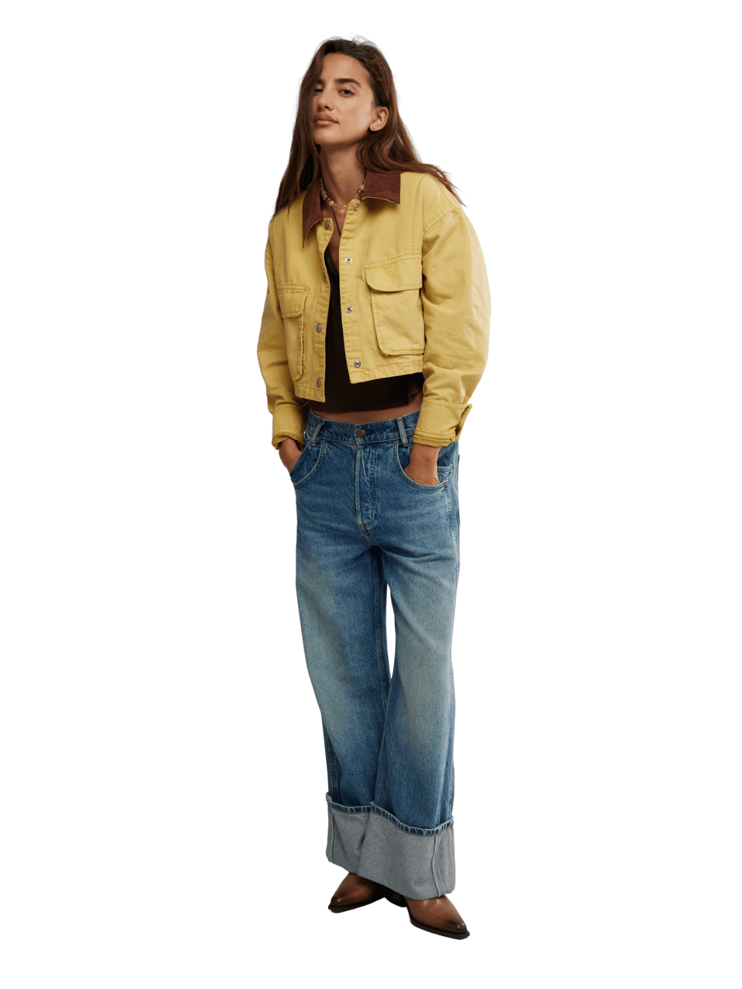 Free People We the Free Martha Workwear Applique Jacket in Rattan | Twentyseven Toronto