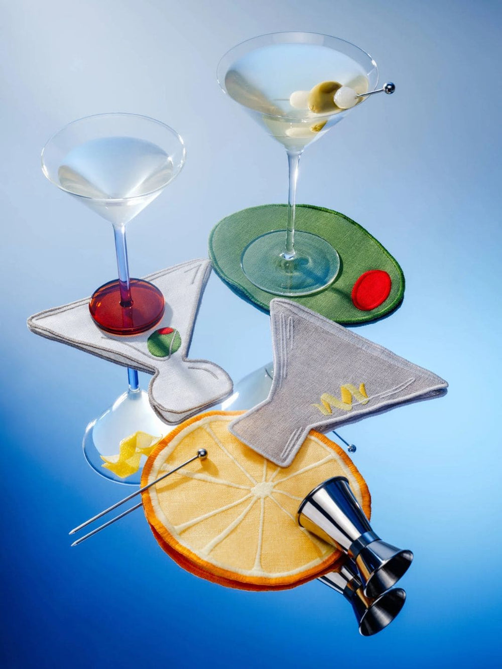 Piecework Puzzles Martini Cocktail Napkins - Set Of 4 | Twentyseven Toronto