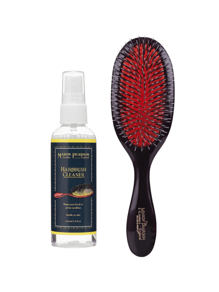 Mason Pearson Boar Bristle & Nylon Mix Handy/Junior/Popular Hair Brush Cleaning Set | Twentyseven Toronto