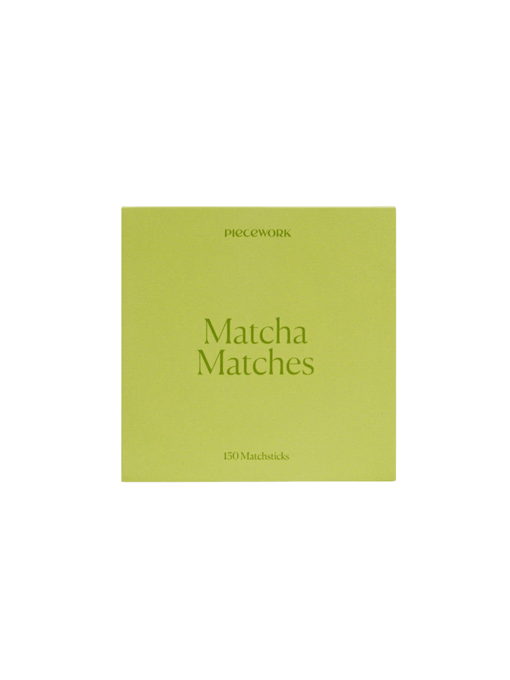 Light green box labeled 'Matcha Matches' from Piecework Puzzles on a transparent background | Twentyseven Toronto