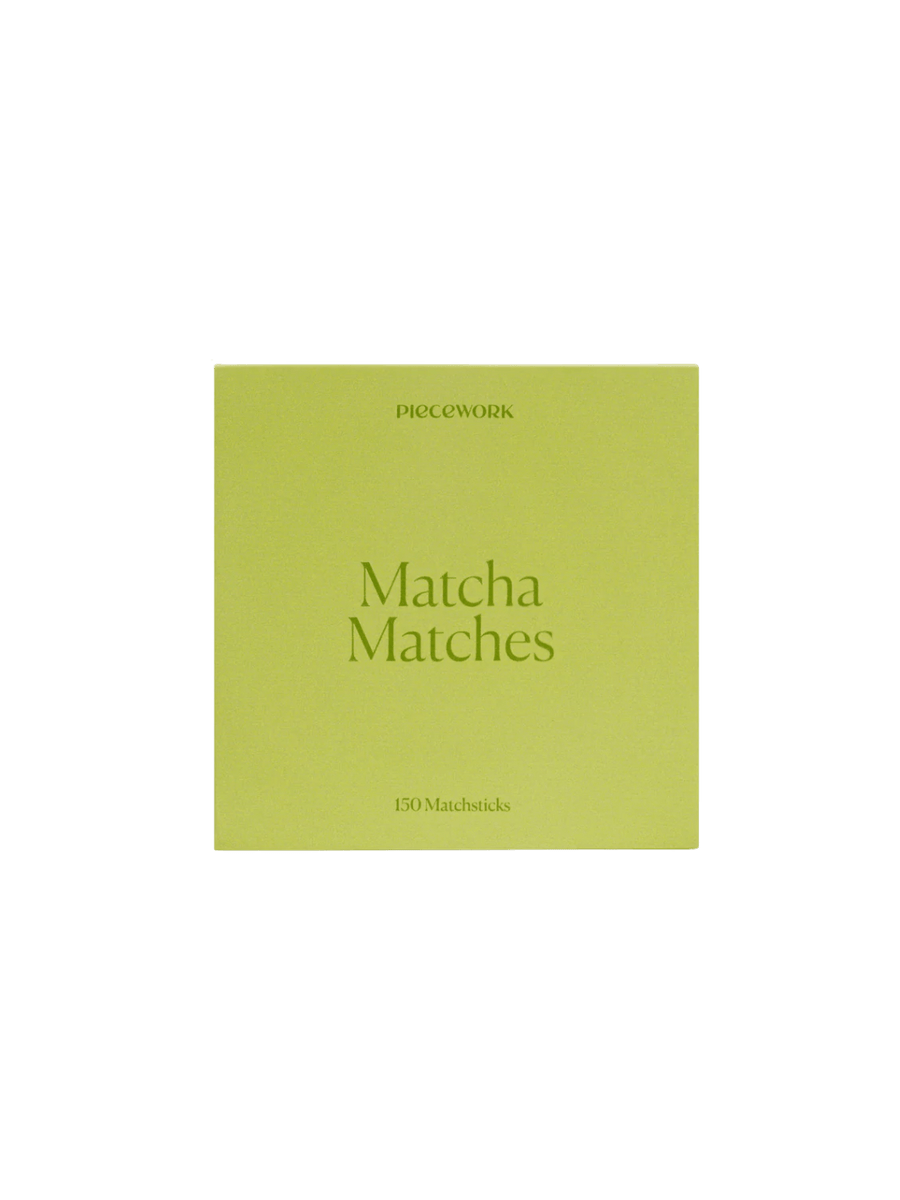 Light green box labeled 'Matcha Matches' from Piecework Puzzles on a transparent background | Twentyseven Toronto