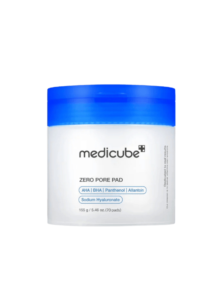 Medicube Zero Pore Pad container with blue lid on a white background | Twentyseven Toronto