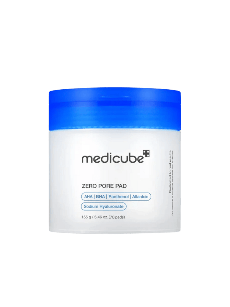 Medicube Zero Pore Pad container with blue lid on a white background | Twentyseven Toronto