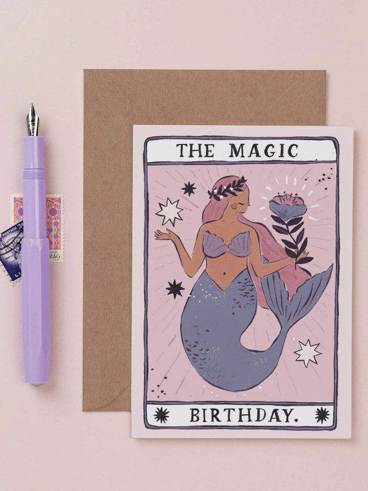 Sister Paper Co. Mermaid Magic Birthday Card | Tarot Card | Mermaid Cards | Twentyseven Toronto