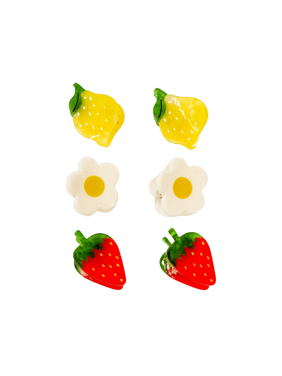 Jenny Lemons Micro Fruit and Flowers Hair Claw Clip Set | Twentyseven Toronto