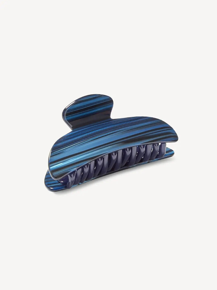 MACHETE blue and black Midi Claw Hair Clip in 'Indigo' style on a white background | Twentyseven Toronto