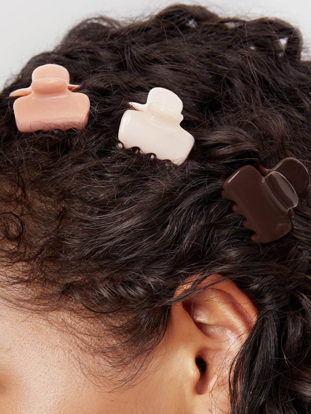 KITSCH Recycled Plastic Mini Cloud Claw Clips 8pc Set in Rosewood | Twentyseven Toronto