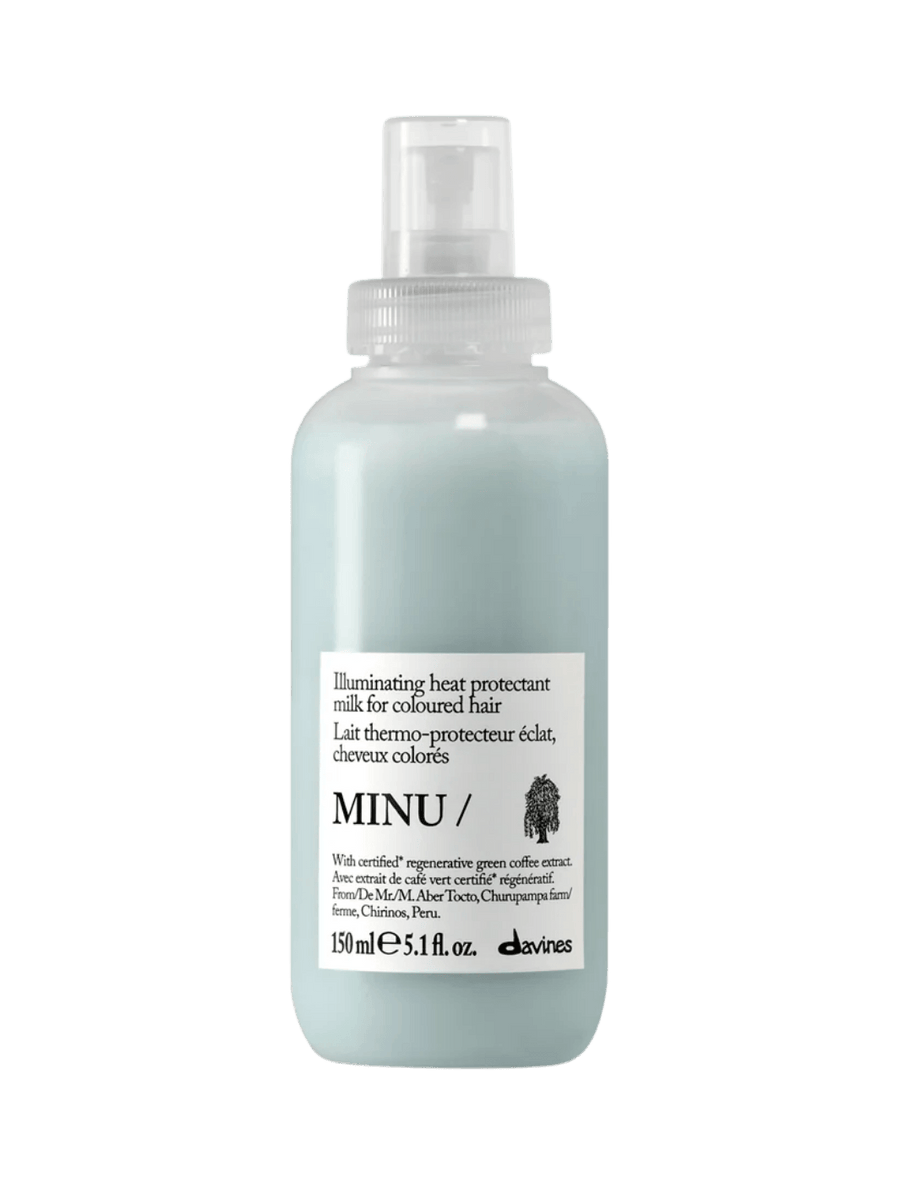 A 150 ml spray bottle of Davines MINU Milk for colored hair | Twentyseven Toronto
