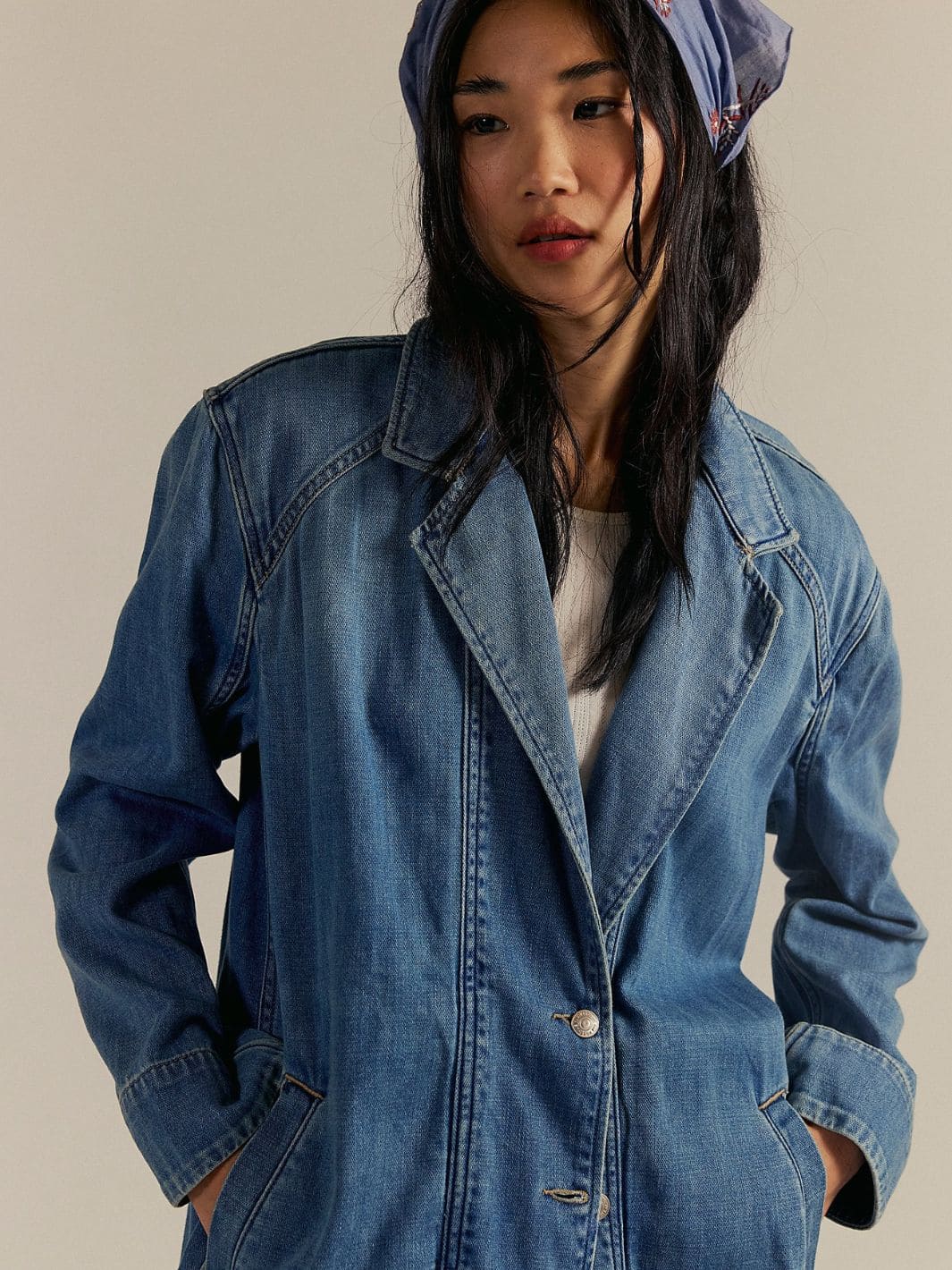 Free People We the Free Monique Indigo Duster in Sunlight Blue | Twentyseven Toronto