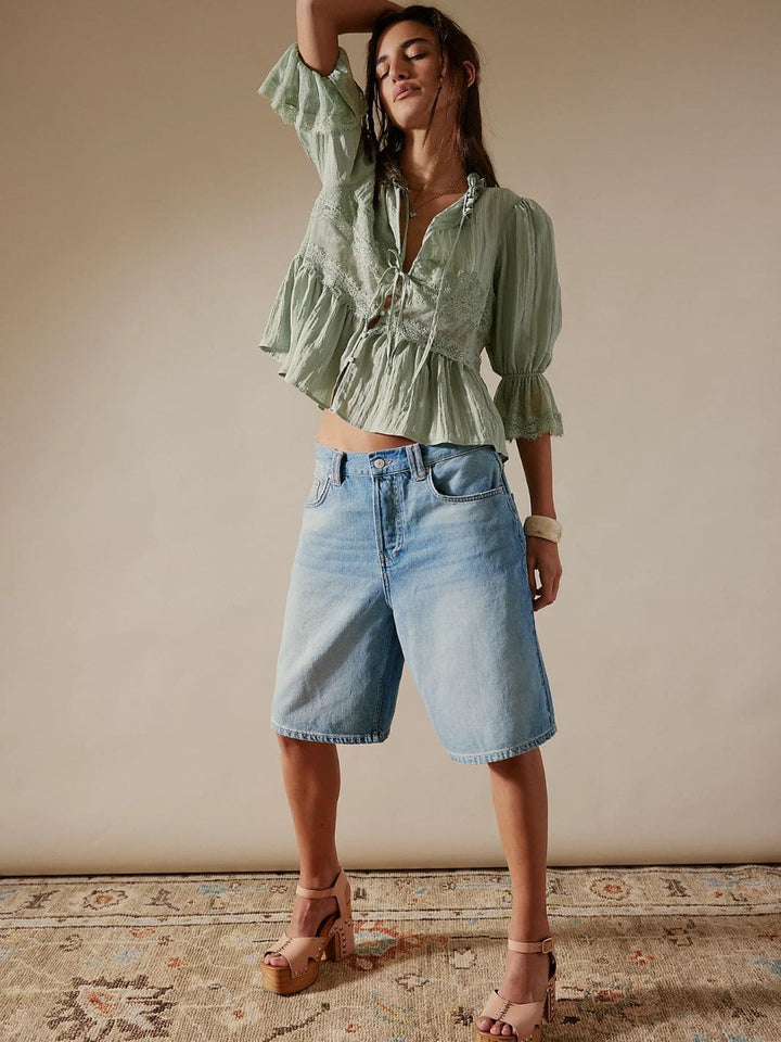 Free People We The Free Montana Shorts - Cowboys Blues | Twentyseven Toronto