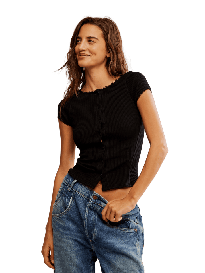 Free People Most Wanted Cardi in Black | Twentyseven Toronto