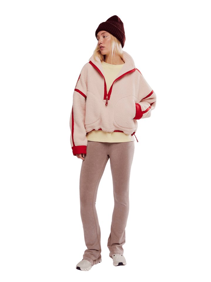 Free People Mountain High Half Zip Fleece in Ballet Slipper Combo | Twentyseven Toronto