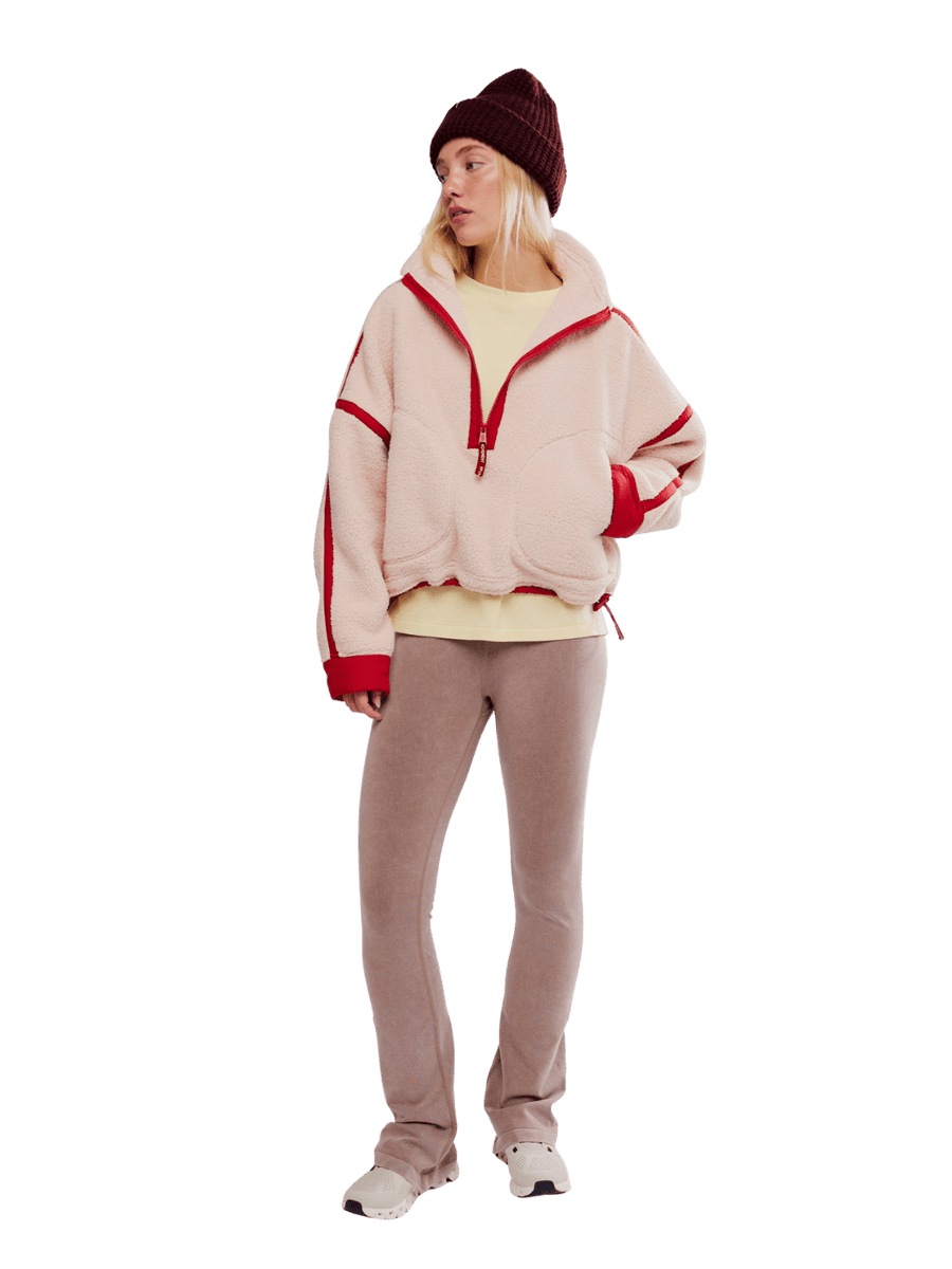 Free People Mountain High Half Zip Fleece in Ballet Slipper Combo | Twentyseven Toronto