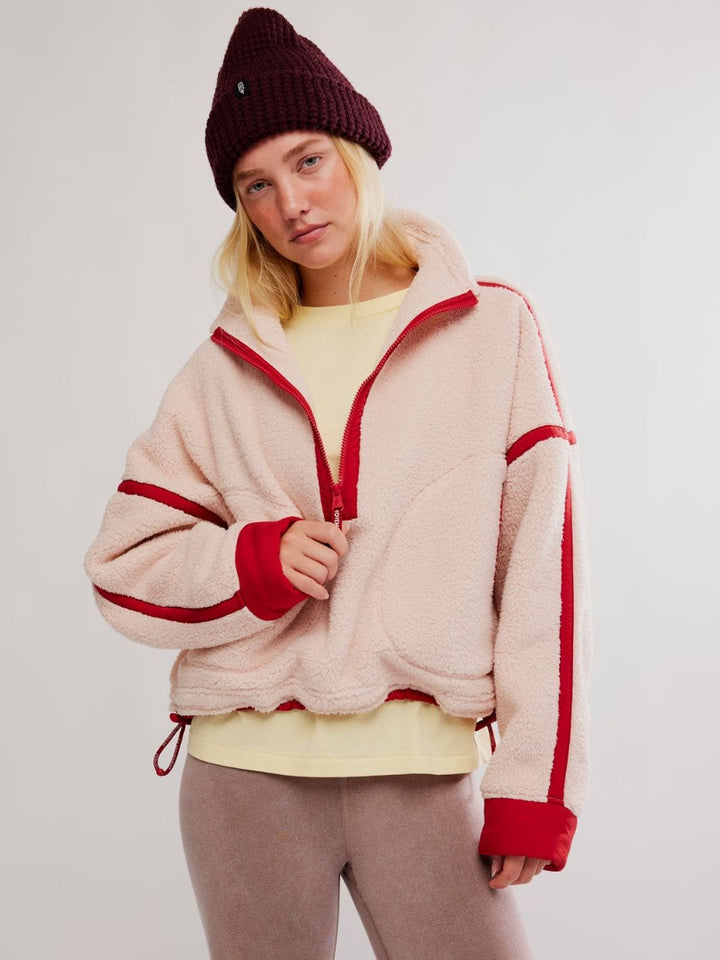 Free People Mountain High Half Zip Fleece in Ballet Slipper Combo | Twentyseven Toronto