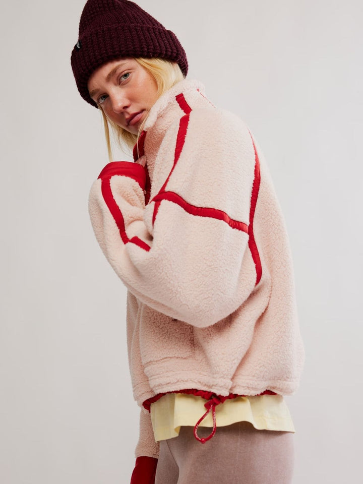 Free People Mountain High Half Zip Fleece in Ballet Slipper Combo | Twentyseven Toronto