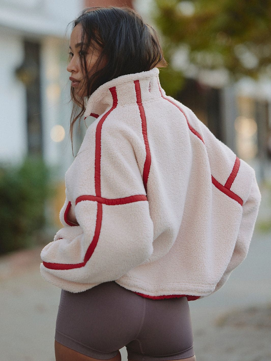 Free People Mountain High Half Zip Fleece in Ballet Slipper Combo | Twentyseven Toronto