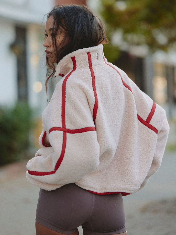 Free People Mountain High Half Zip Fleece in Ballet Slipper Combo | Twentyseven Toronto