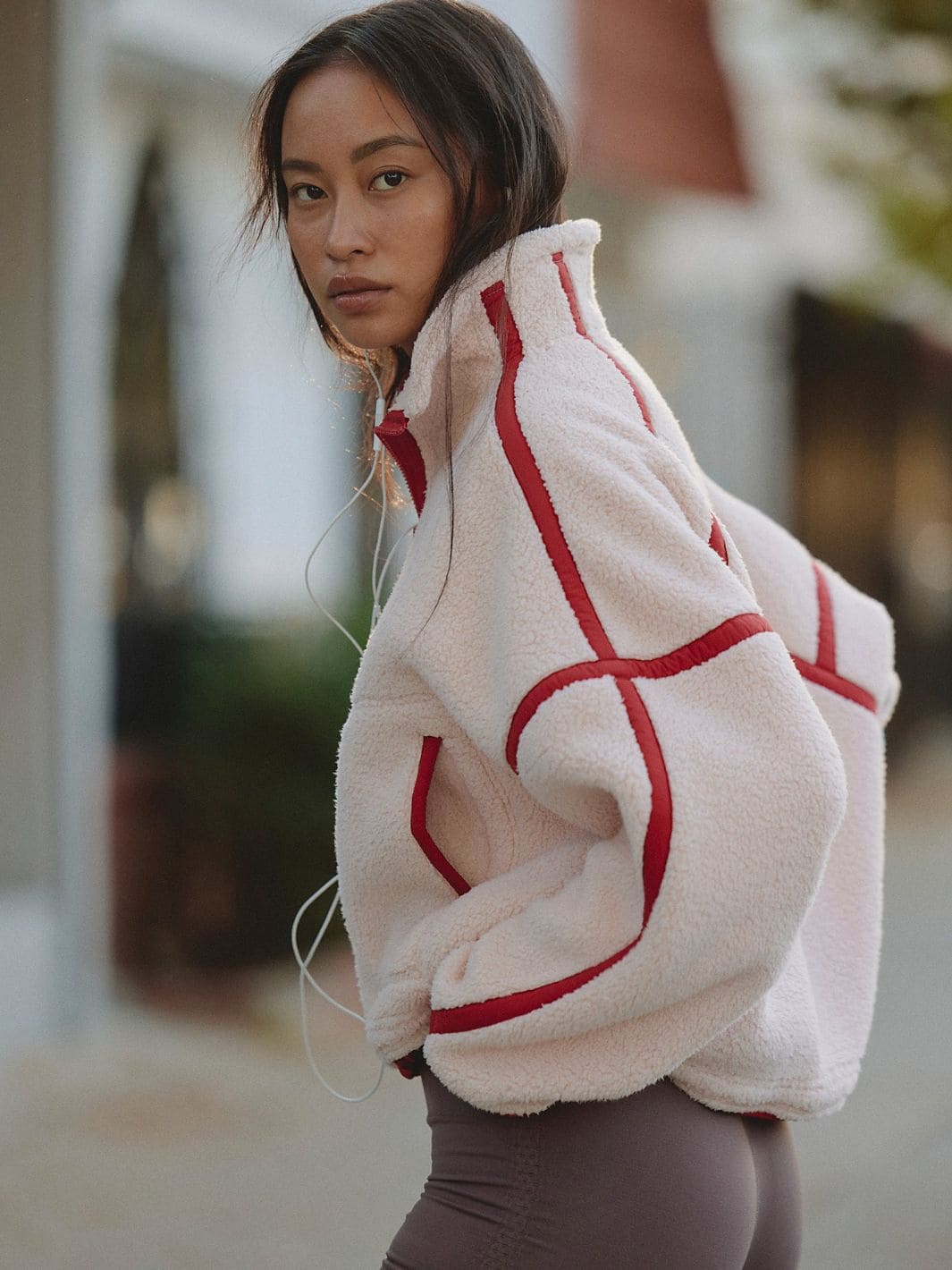 Free People Mountain High Half Zip Fleece in Ballet Slipper Combo | Twentyseven Toronto