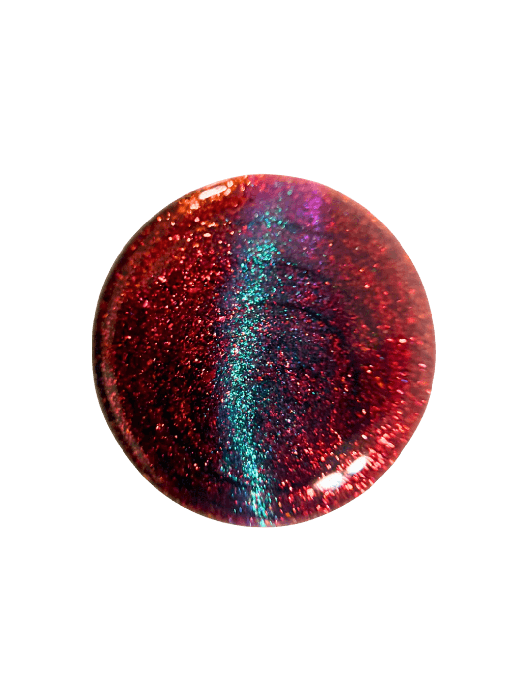Multicolored swatch of 'Mumbling About Apples In Your Dreams Magnetic Nail Polish' by Death Valley Nails on a transparent background | Twentyseven Toronto