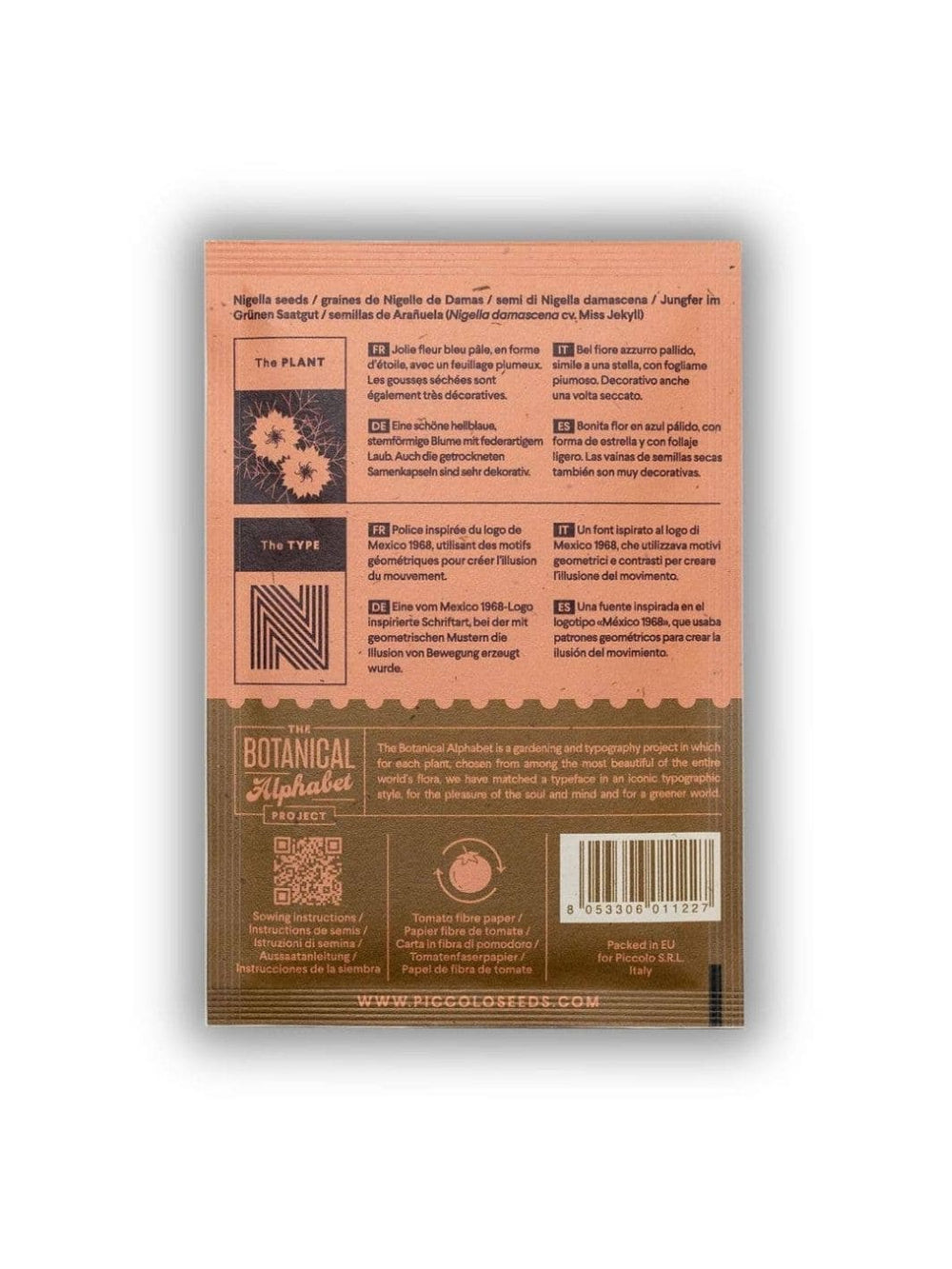 Piccolo Seeds N - Nigella Seed Pack | Twentyseven Toronto