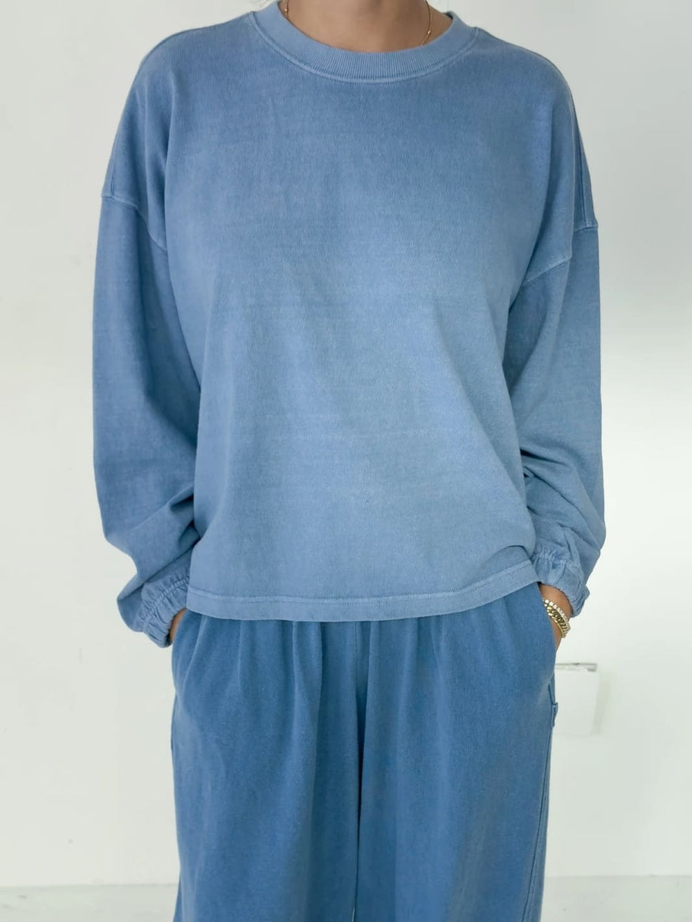 Le Bon Shoppe Naturelle Long Sleeve Tee in Cornflower | Twentyseven Toronto