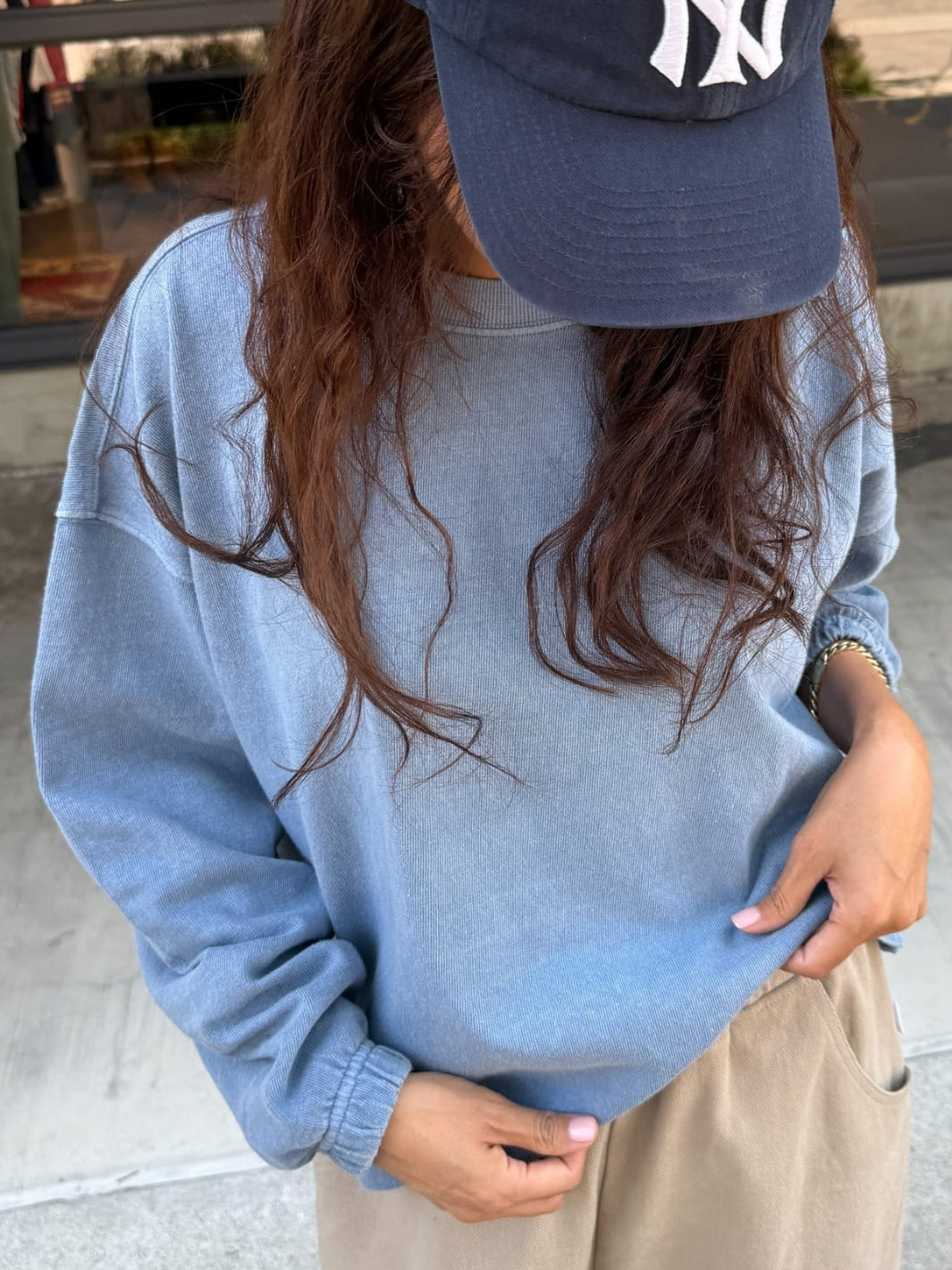 Le Bon Shoppe Naturelle Long Sleeve Tee in Cornflower | Twentyseven Toronto