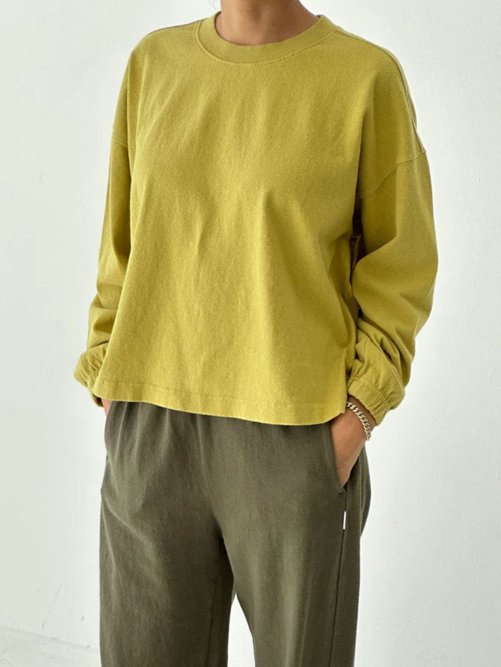 Le Bon Shoppe Naturelle Long Sleeve Tee in Ochre | Twentyseven Toronto