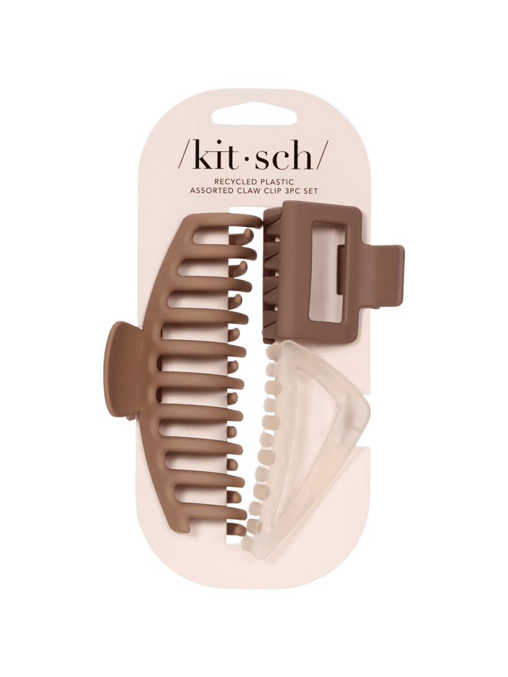 KITSCH Neutral Assorted Claw Clip 3pc - Oversized Claw Clip | Twentyseven Toronto