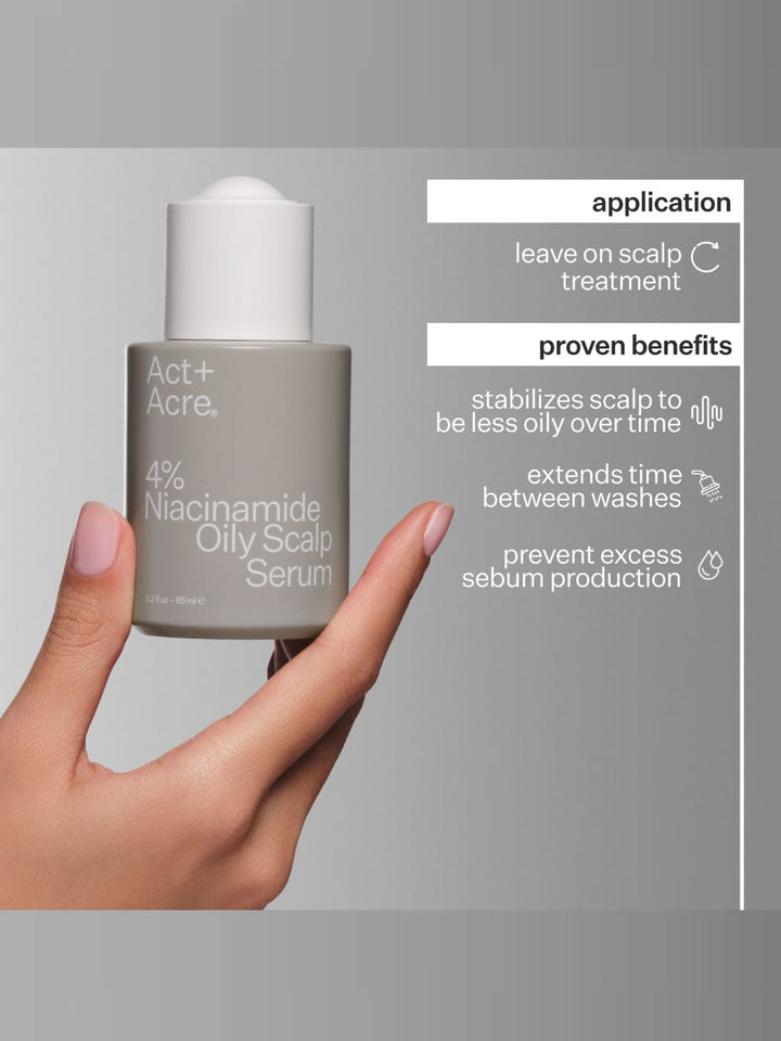 Act+Acre 4% Niacinamide Oily Scalp Serum Clean Treatment for Oily Scalps | Twentyseven Toronto