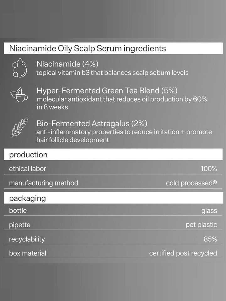 Act+Acre 4% Niacinamide Oily Scalp Serum Clean Treatment for Oily Scalps | Twentyseven Toronto