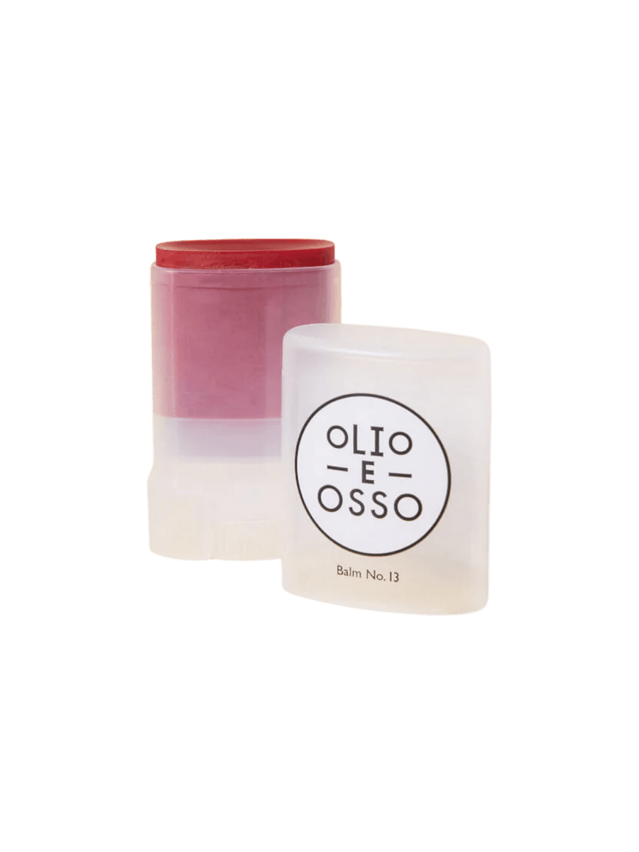 Olio E Osso 'No 13. Poppy' balm with branded packaging on a transparent background | Twentyseven Toronto