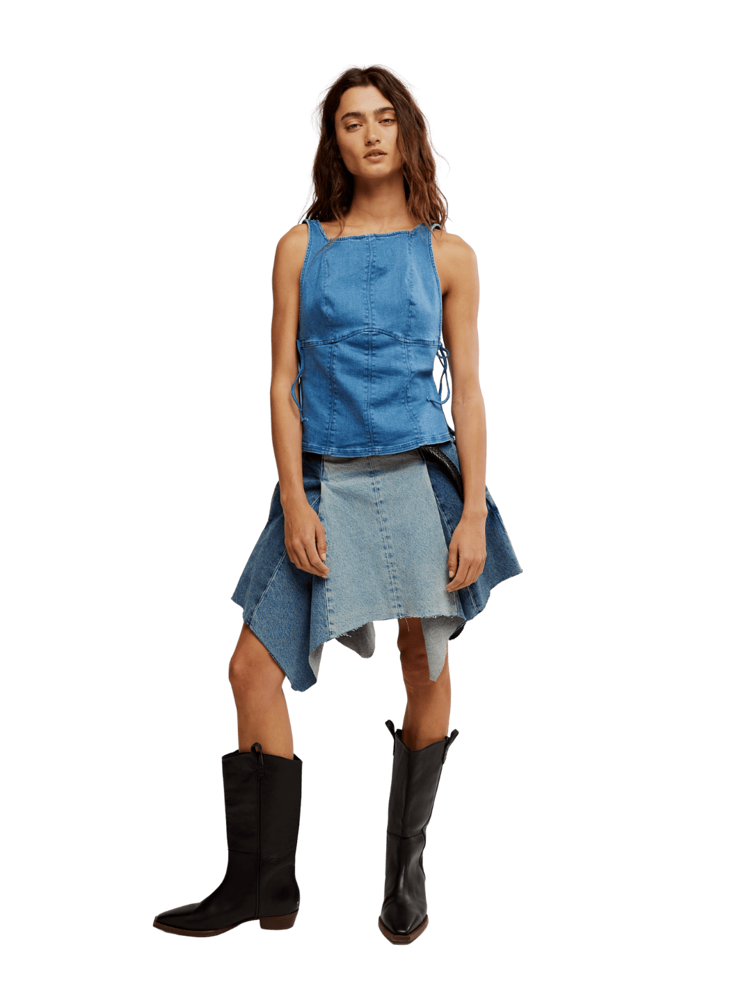 Free People Not My Fault Corset in Denim Baby Blue | Twentyseven Toronto