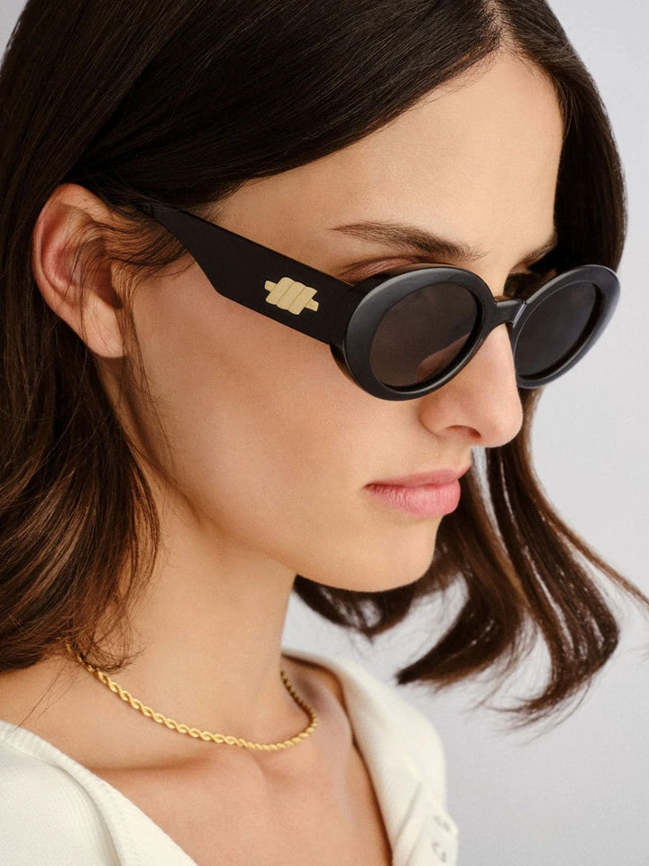 Le Specs Nouveau Vie Sunglasses in Black / Green Mono | Twentyseven Toronto