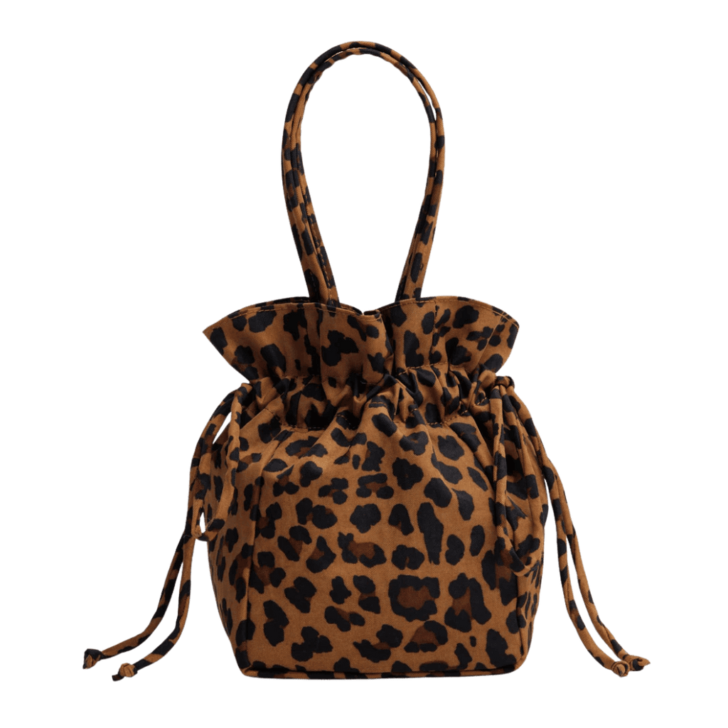 BAGGU Nylon Drawstring Bag in Leopard | Twentyseven Toronto