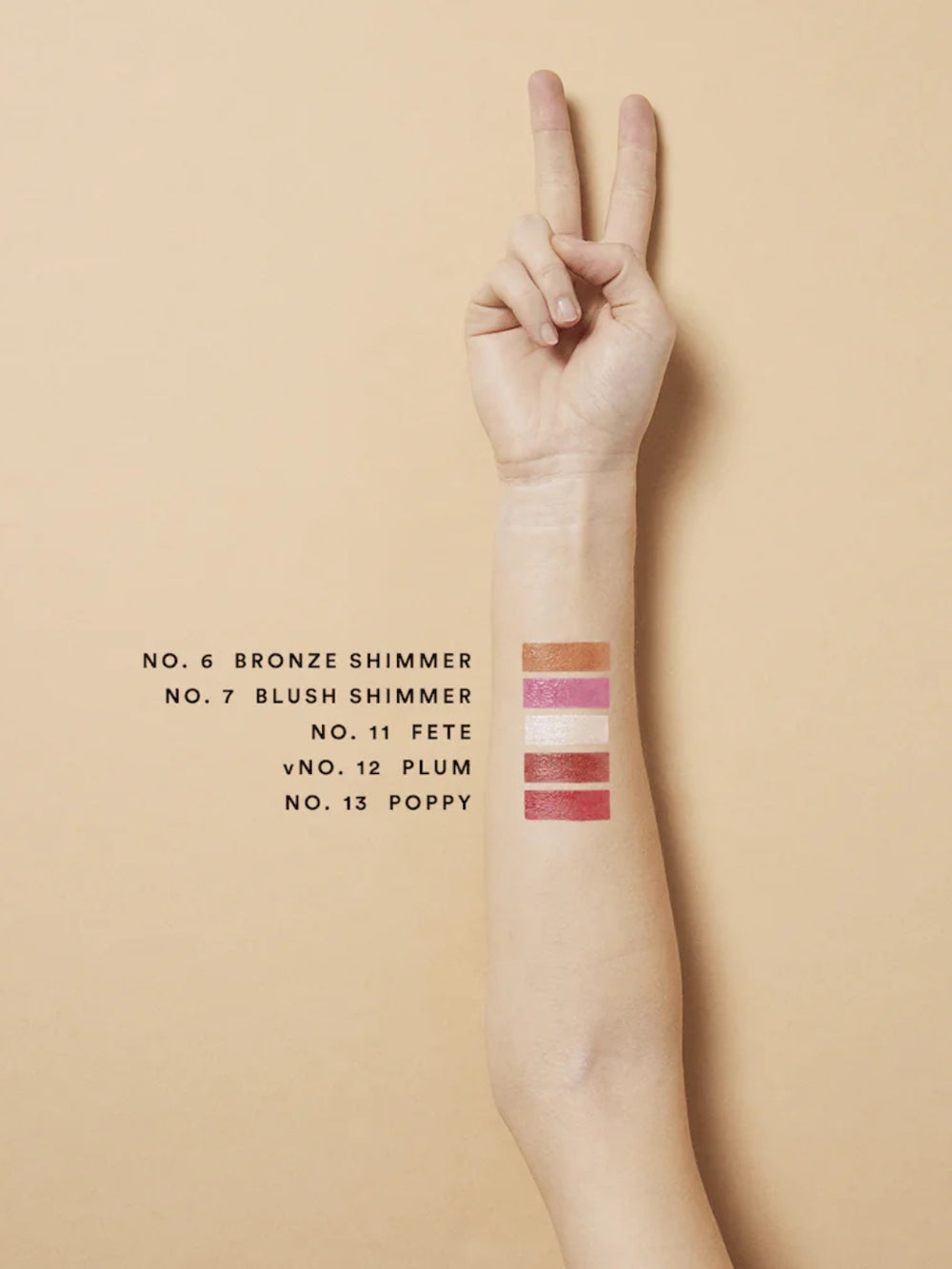 Olio E Osso balm swatches on an arm with fair complexion | Twentyseven Toronto