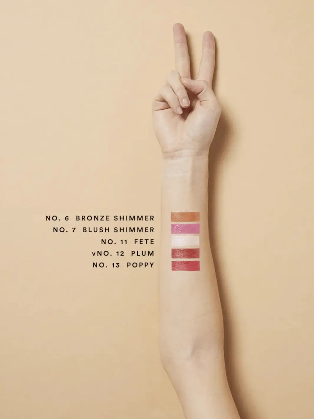 Olio E Osso balm swatches on an arm with fair complexion | Twentyseven Toronto