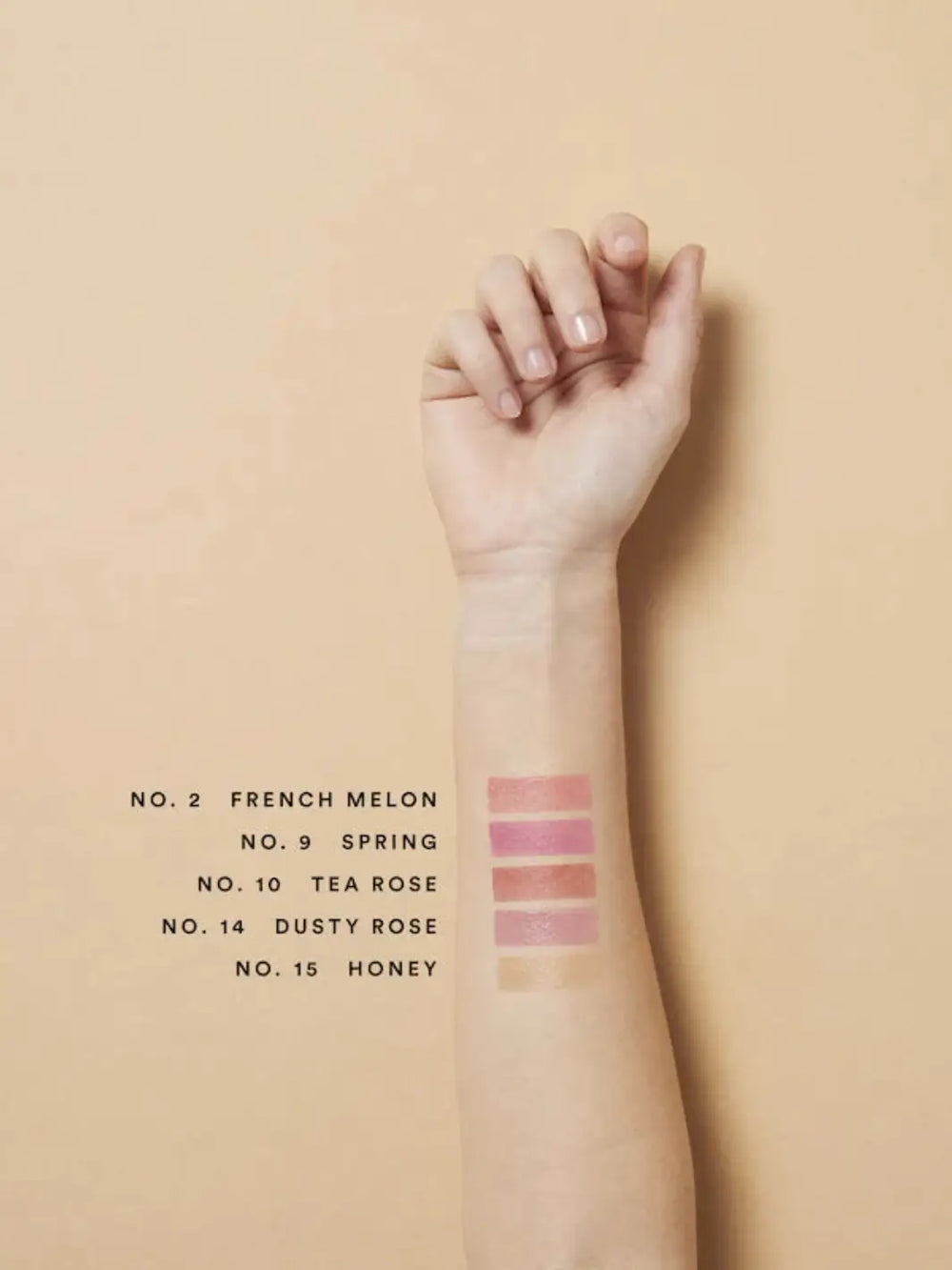 Olio E Osso balm swatches on an arm with fair complexion | Twentyseven Toronto