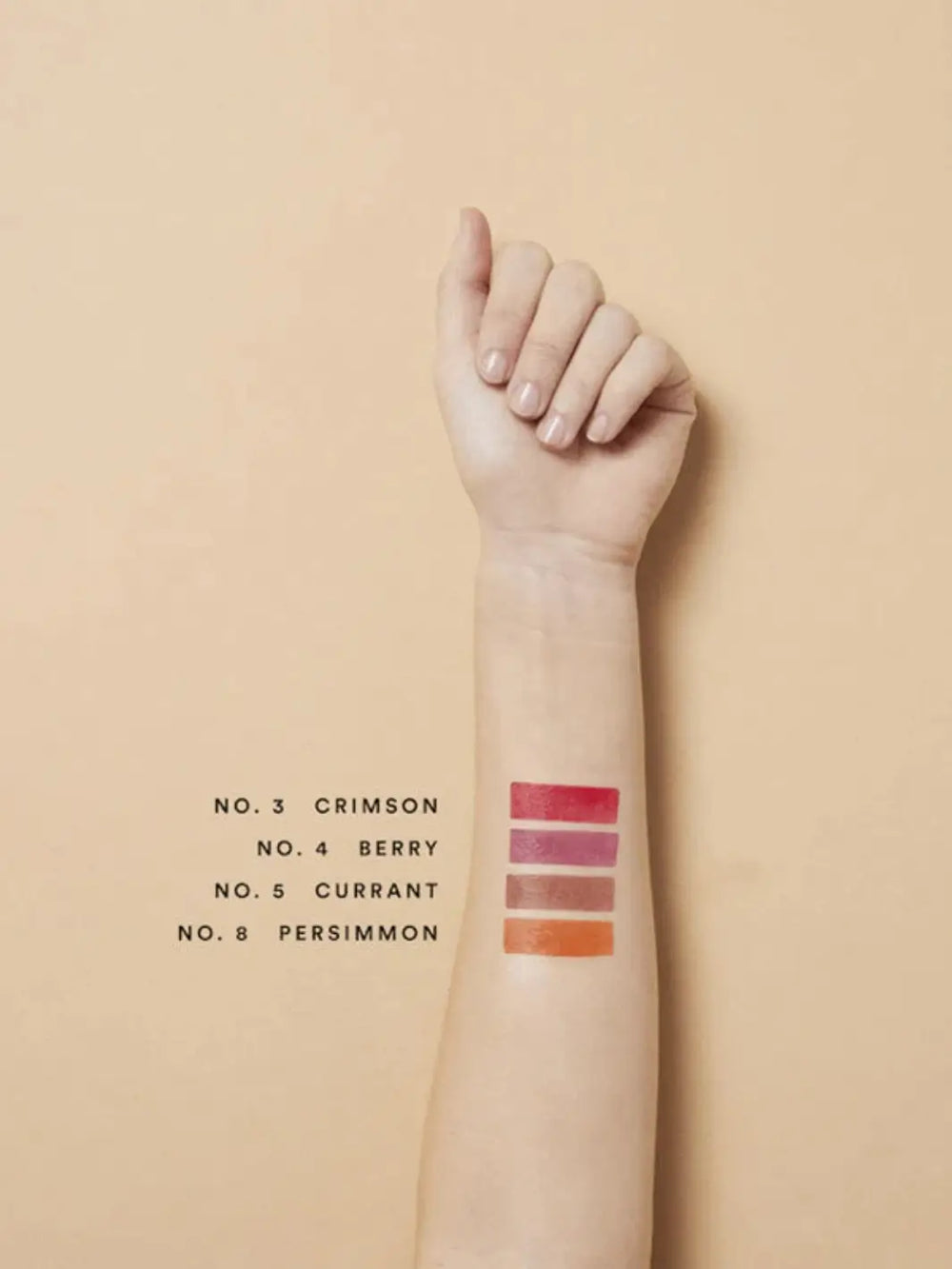Olio E Osso balm swatches on an arm with fair complexion | Twentyseven Toronto