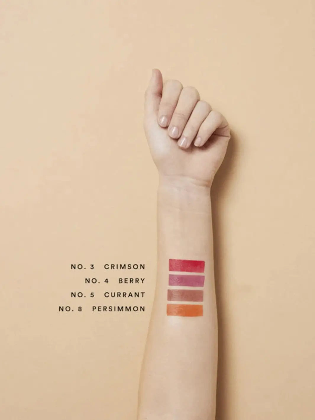 Olio E Osso balm swatches on an arm with fair complexion | Twentyseven Toronto